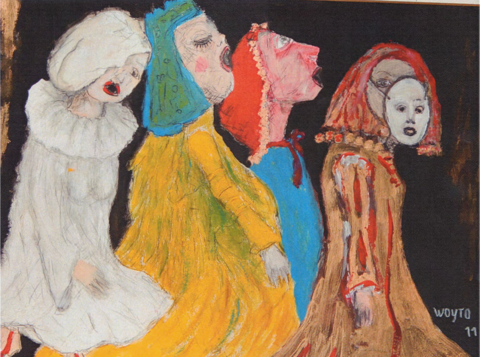 “Abgesang” - Acryl/Blei auf Karton, 2011 - WOYTO